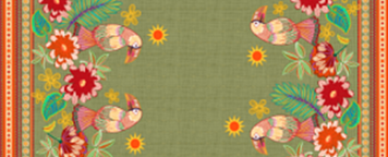 Tecido Estampado de Fio Flamê