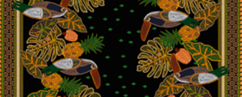 Tecido Estampado de Fio Flamê