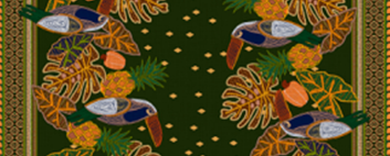 Tecido Estampado de Fio Flamê