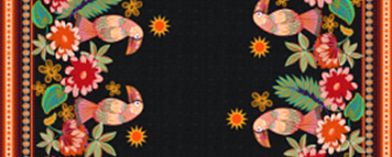 Tecido Estampado de Fio Flamê