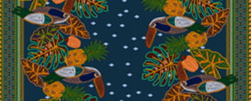 Tecido Estampado de Fio Flamê