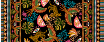 Tecido Estampado de Fio Flamê