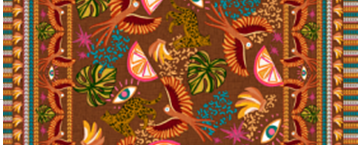 Tecido Estampado de Fio Flamê