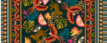 Tecido Estampado de Fio Flamê