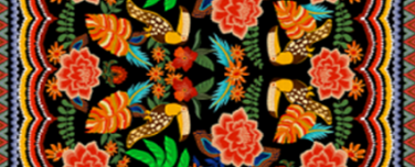 Tecido Estampado de Fio Flamê