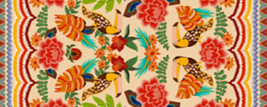 Tecido Estampado de Fio Flamê