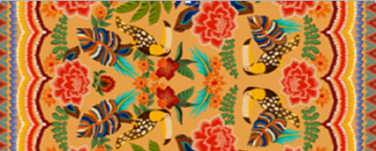 Tecido Estampado de Fio Flamê