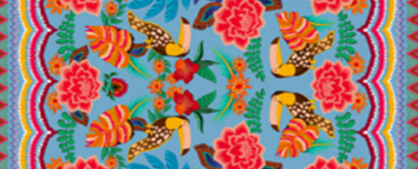 Tecido Estampado de Fio Flamê