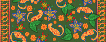 Tecido Estampado de Fio Flamê